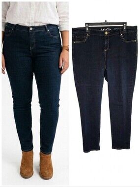 Inc International Concepts Dark Blue Skinny Jeans Stretch Women's Plus Size 16